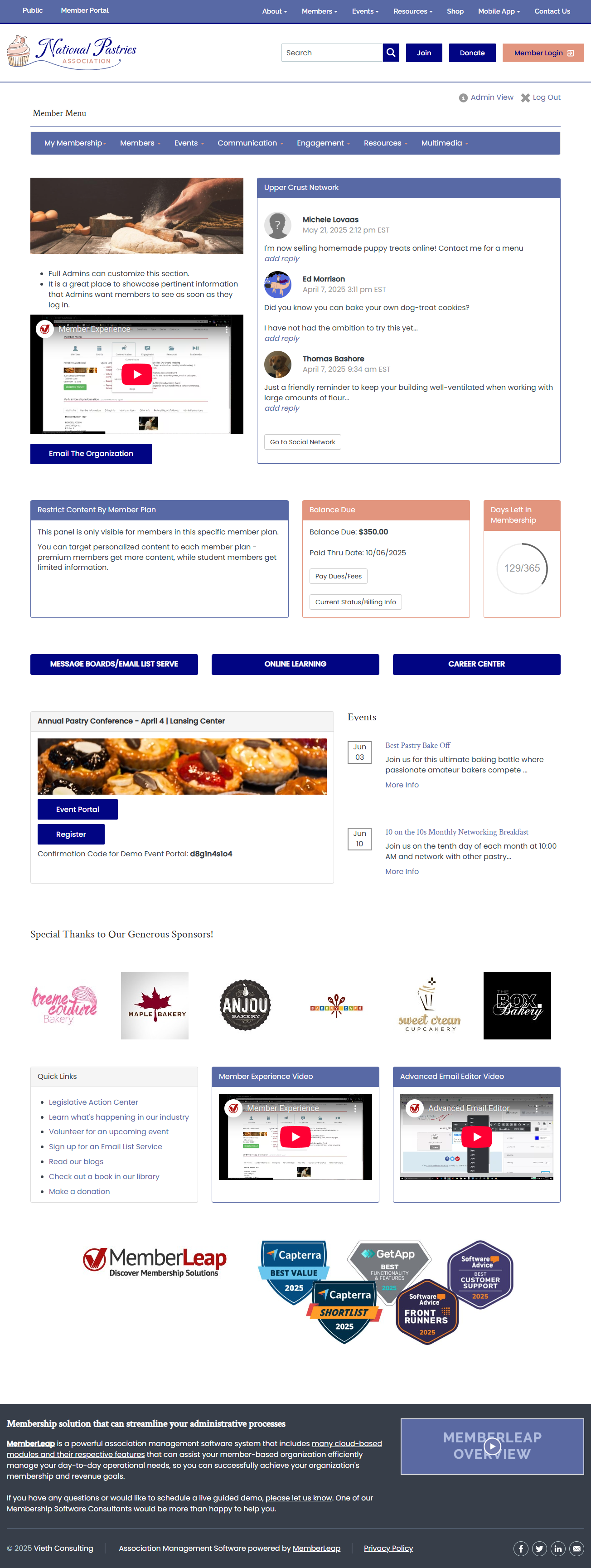 Custom Members Area