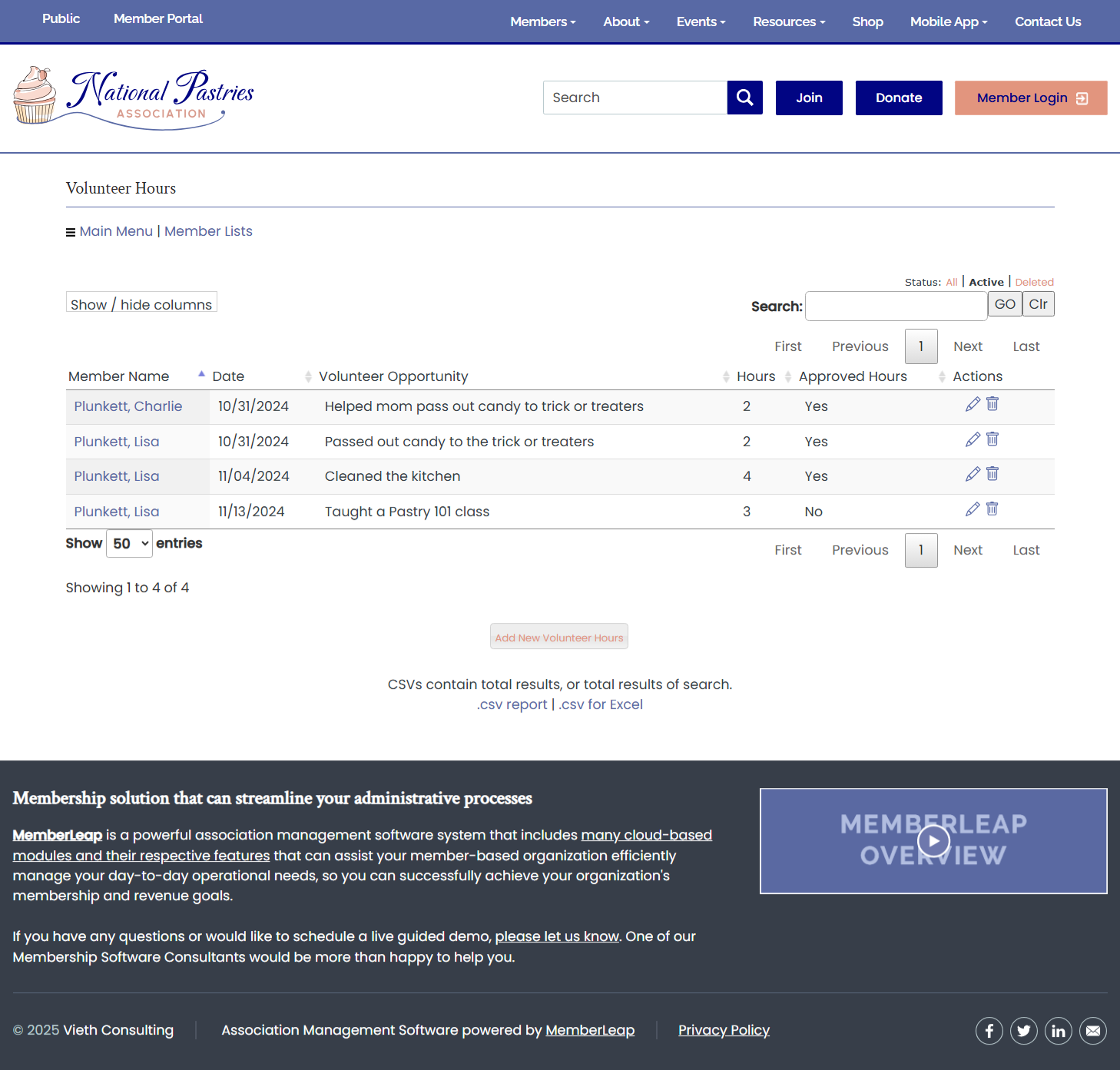 Member Lists