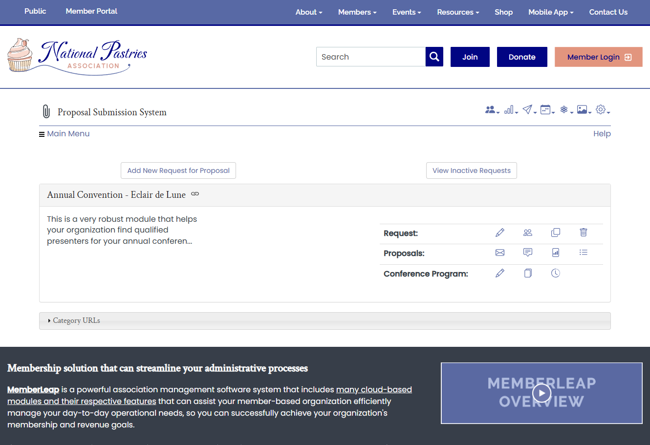 Call for Proposals Module