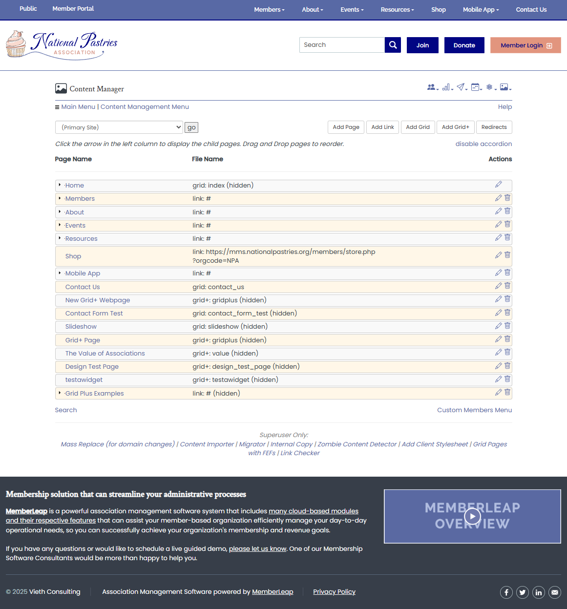 Website Content Manager