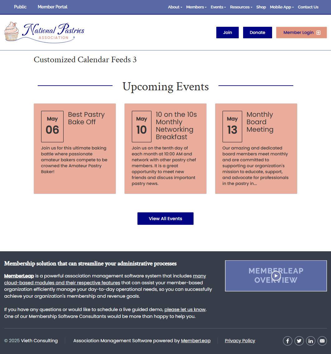 Customized Calendar Event Feed 2