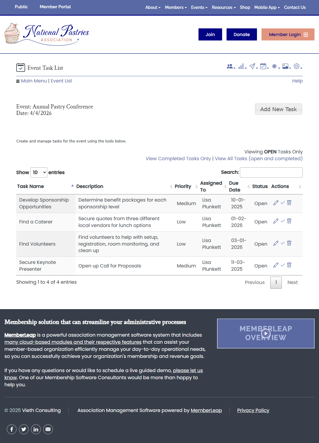 Event Task Management