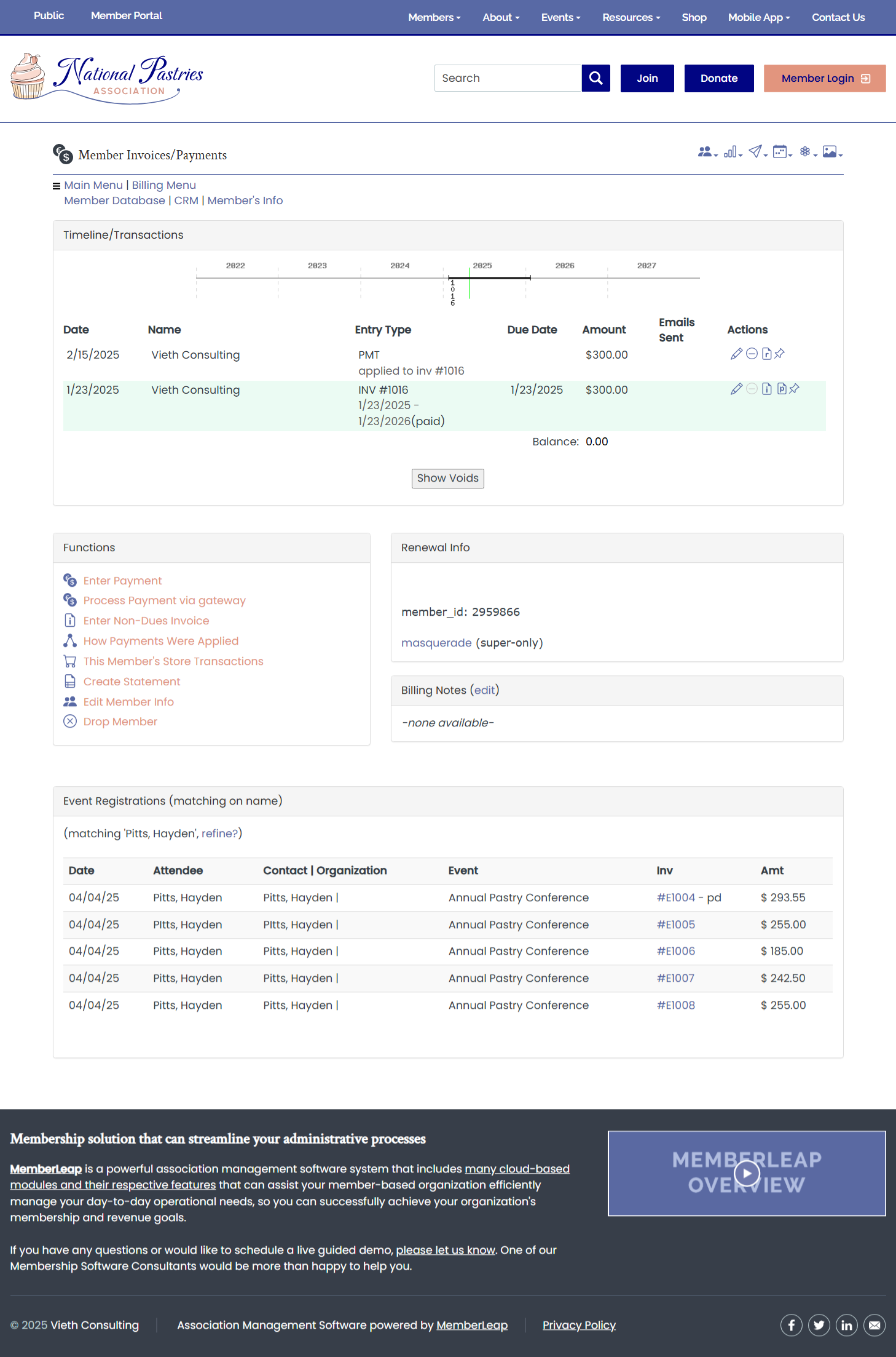Member Billing