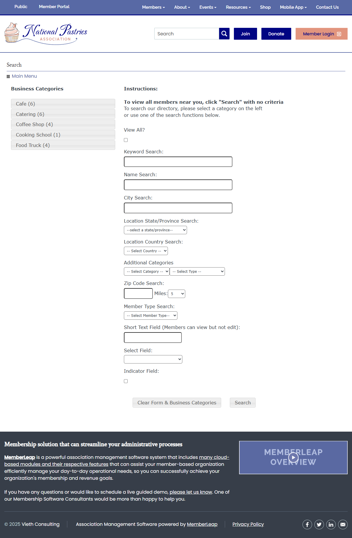 Member Directory Search