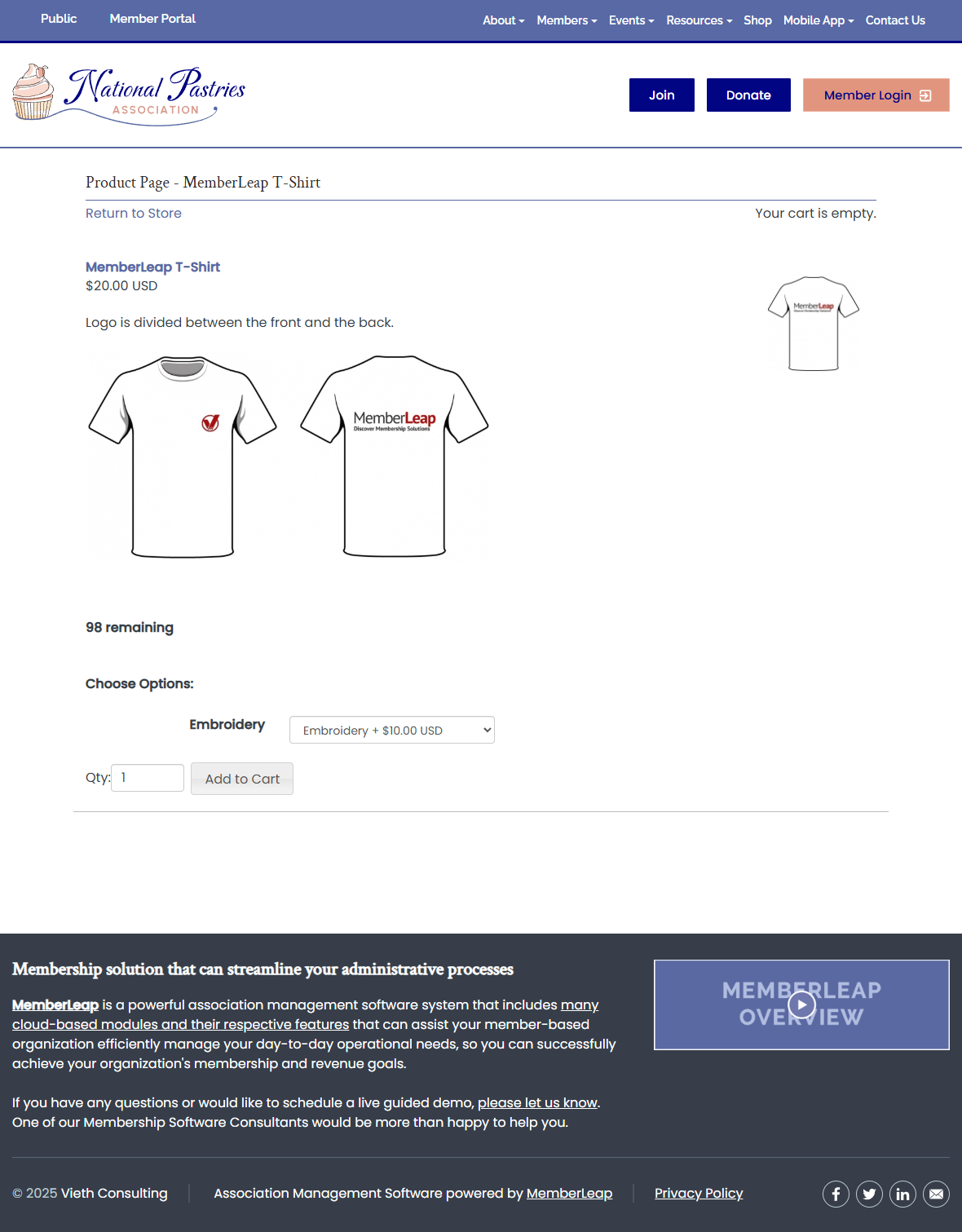 Online Store Product Page