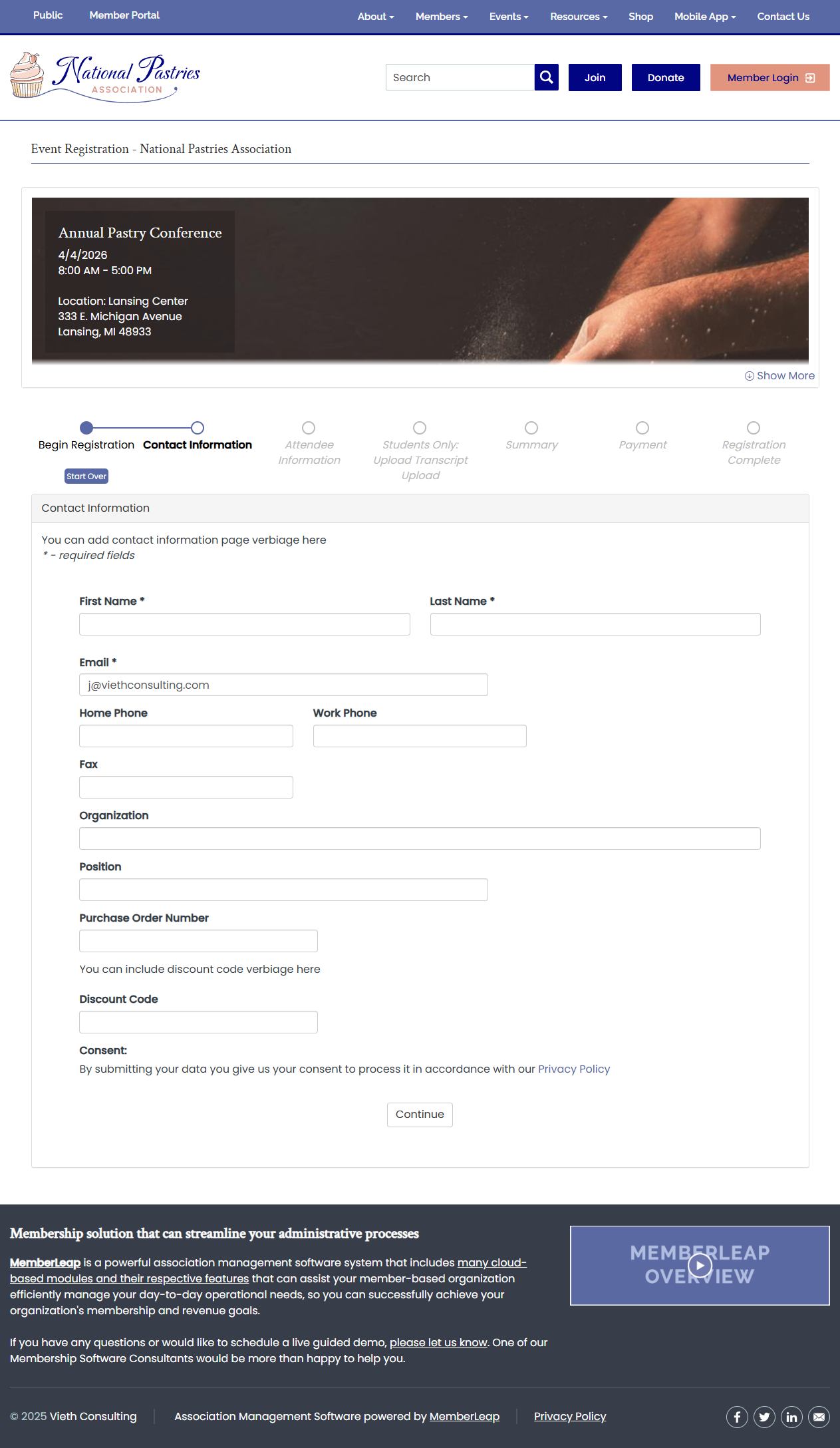 Event Registration Form - Simple